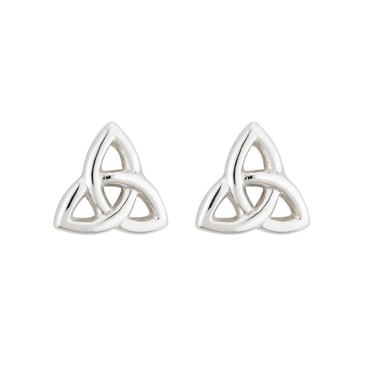  Silver Tiny Trinity Knot Stud Earrings