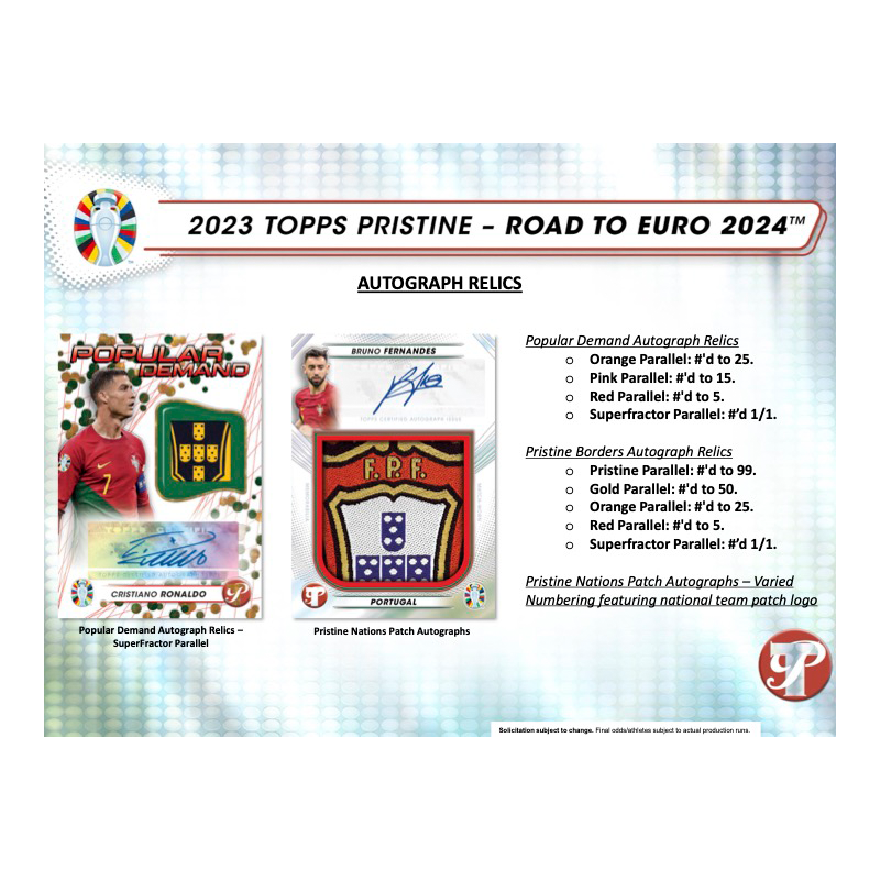 2023 Topps Pristine Road to Euro 2024 Soccer Hobby Box、mySite、waistdrama