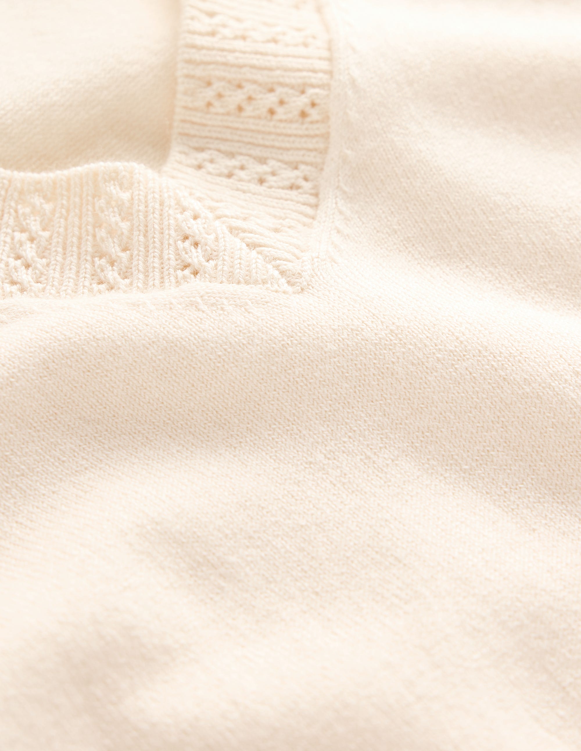  Emilia Cotton V Neck Jumper-Warm Ivory、mySite、ashleygrahame