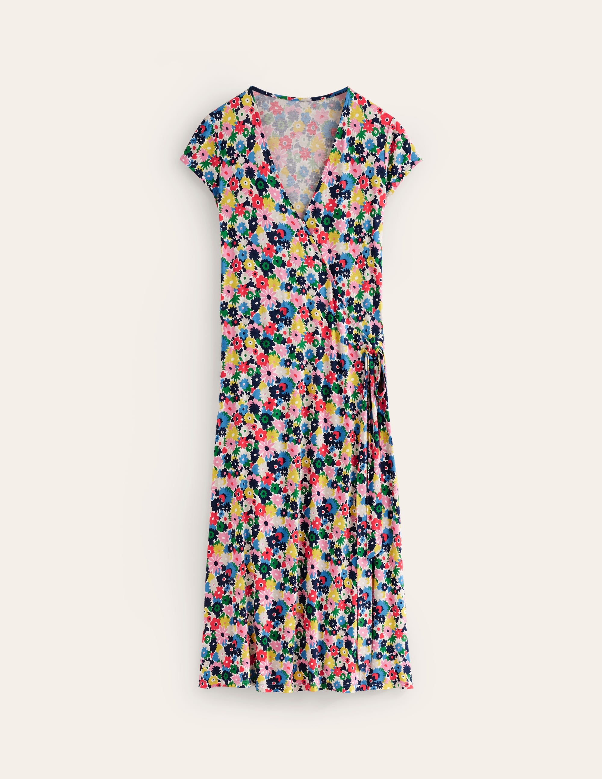  Joanna Cap Sleeve Wrap Dress-Multi, Paintbox Ditsy、mySite、ashleygrahame