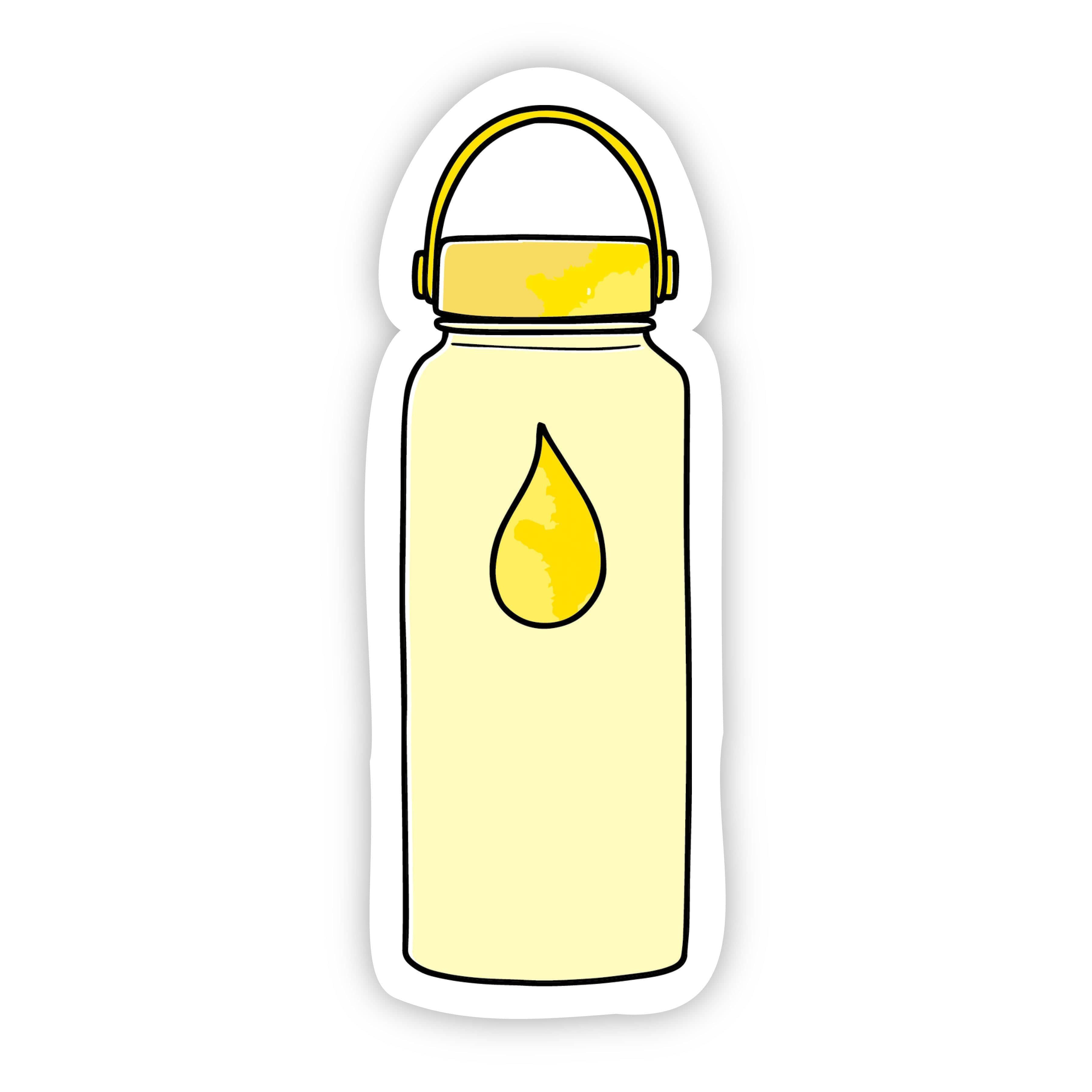 Water Bottle Yellow Aesthetic Sticker、mySite、elrpsem3k