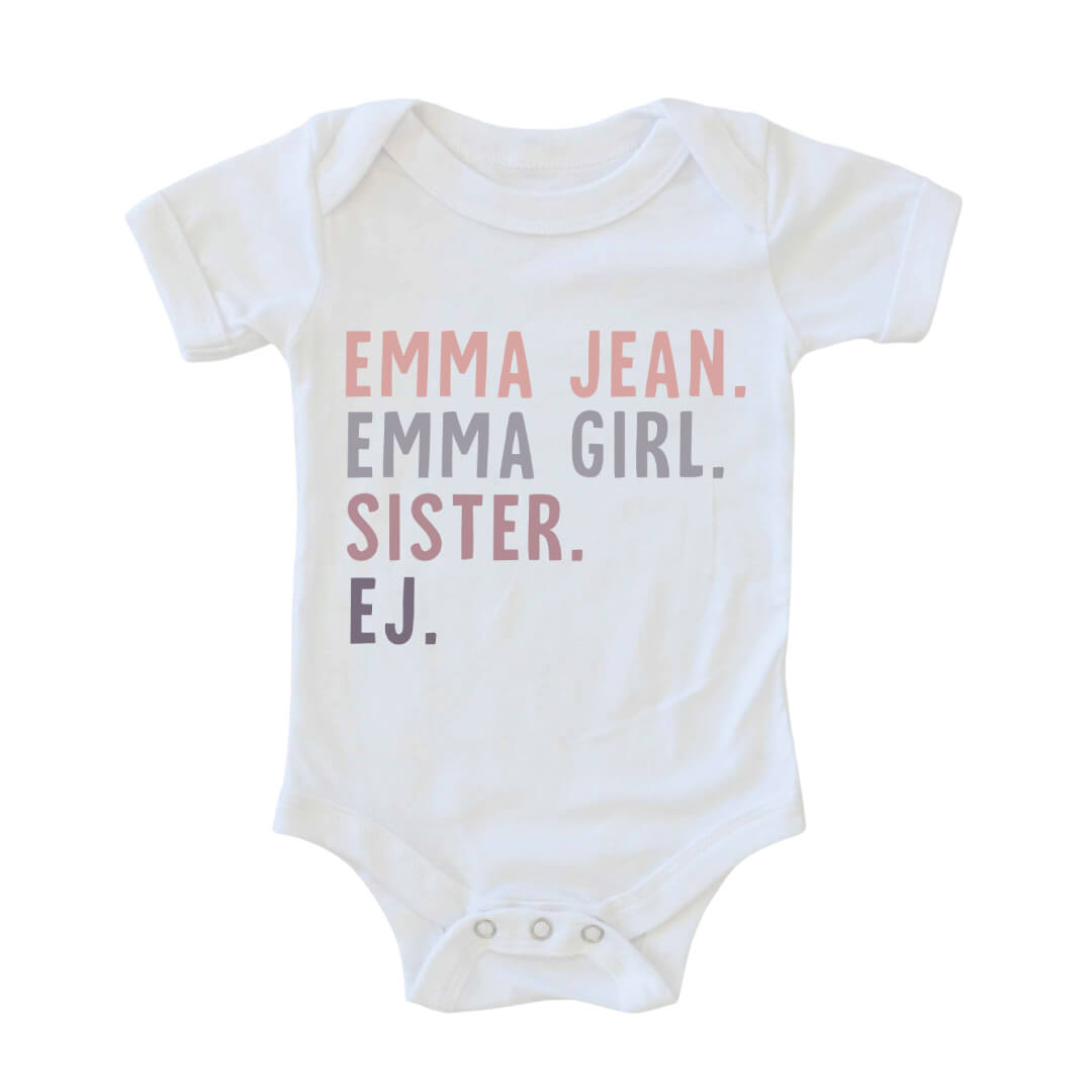  Personalized Purple Nickname Graphic Bodysuit | White、mySite、layawaytickets