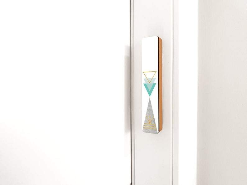 Triangle Geometric Mezuzah by Gala Studio - Pink, Blue or Green、mySite、topwebapps