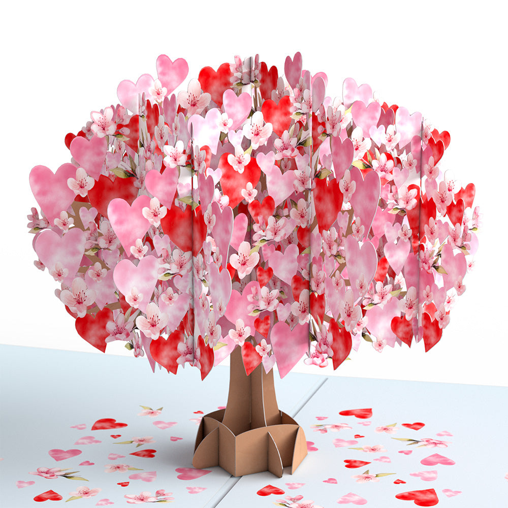 Happy Valentine's Day Cherry Blossom Tree Pop-Up Card、mySite、solidvoid