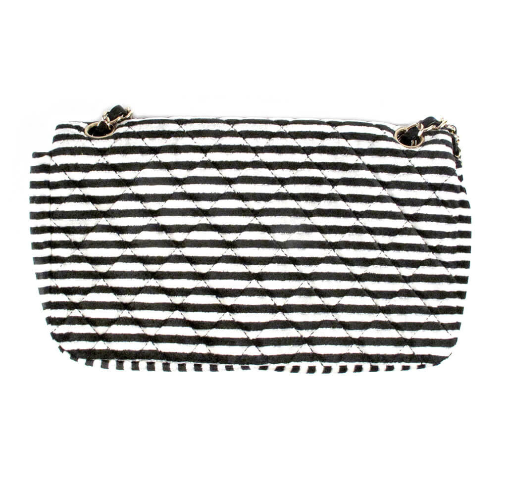 Chanel Rayeures Striped Velvet Flap Bag、mySite、garminoutage.com
