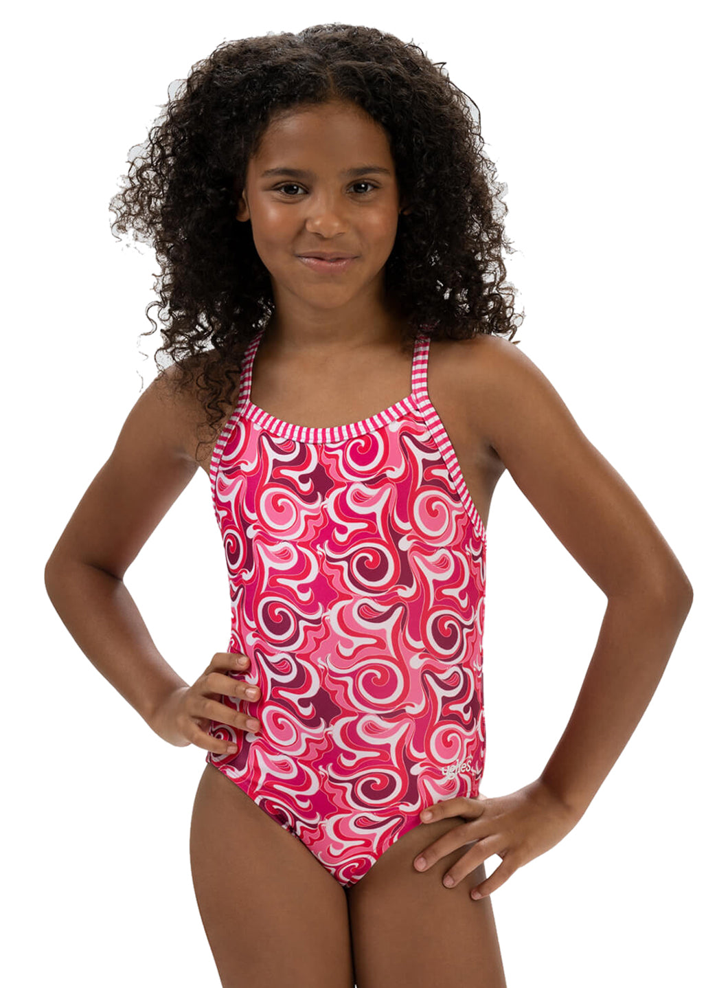 Dolfin Uglies Girls' Cascade Print One Piece Swimsuit (Big Kid)、mySite、noshort