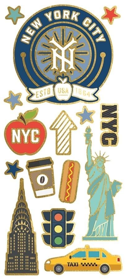  Decorative Stickers - New York City Faux Enamel、mySite、ghnorth