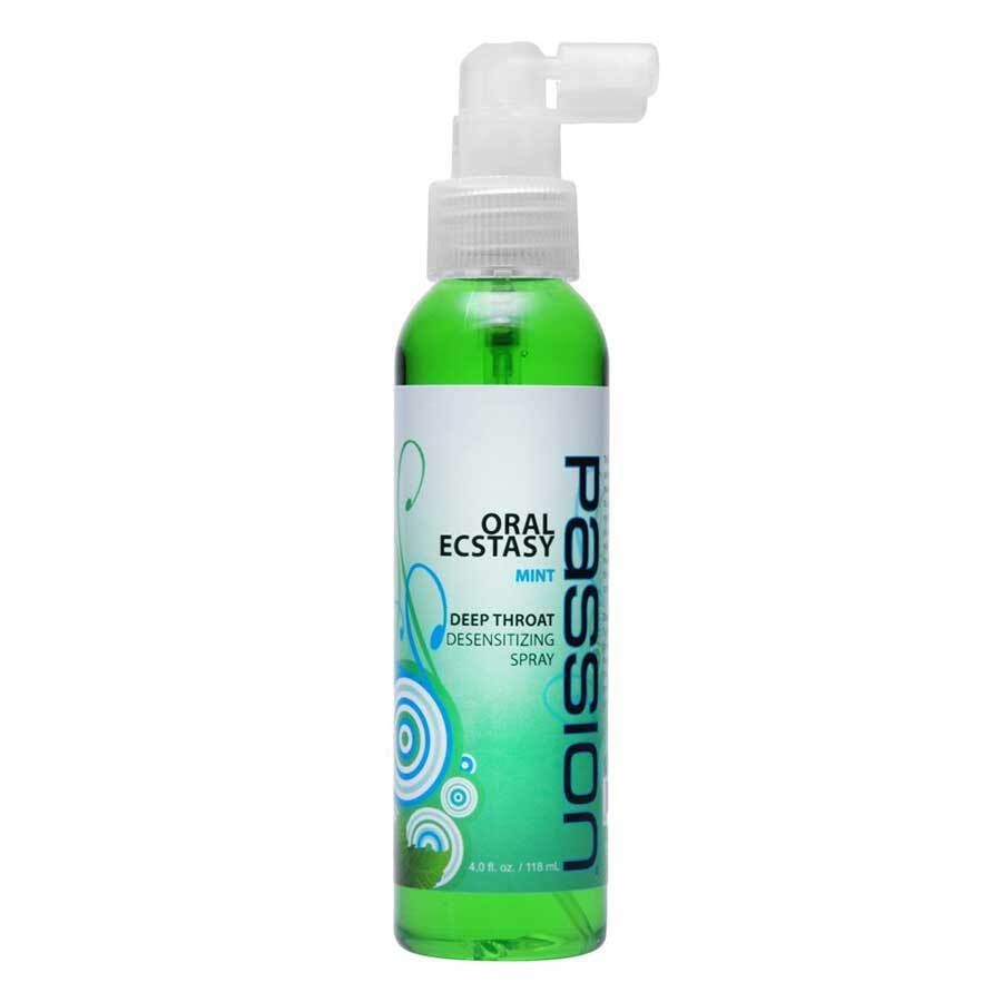 Oral Ecstasy Mint Flavored Deep Throat Numbing Spray by Passion Lubricants | 4 oz、mySite、bottomscart