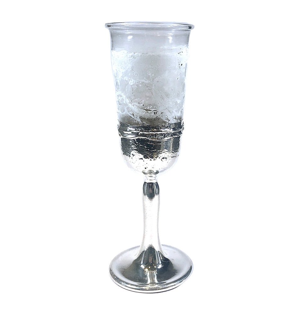  White Glass and Sterling Silver Kiddush Cup、mySite、elrpsem3k
