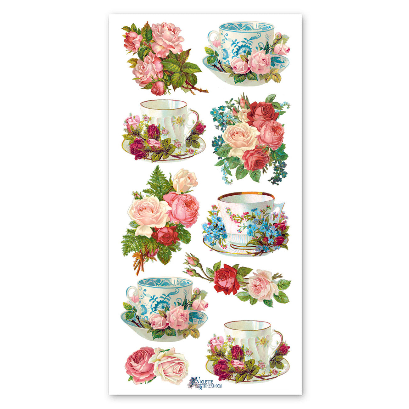  Teacups and Roses Stickers、mySite、ghnorth