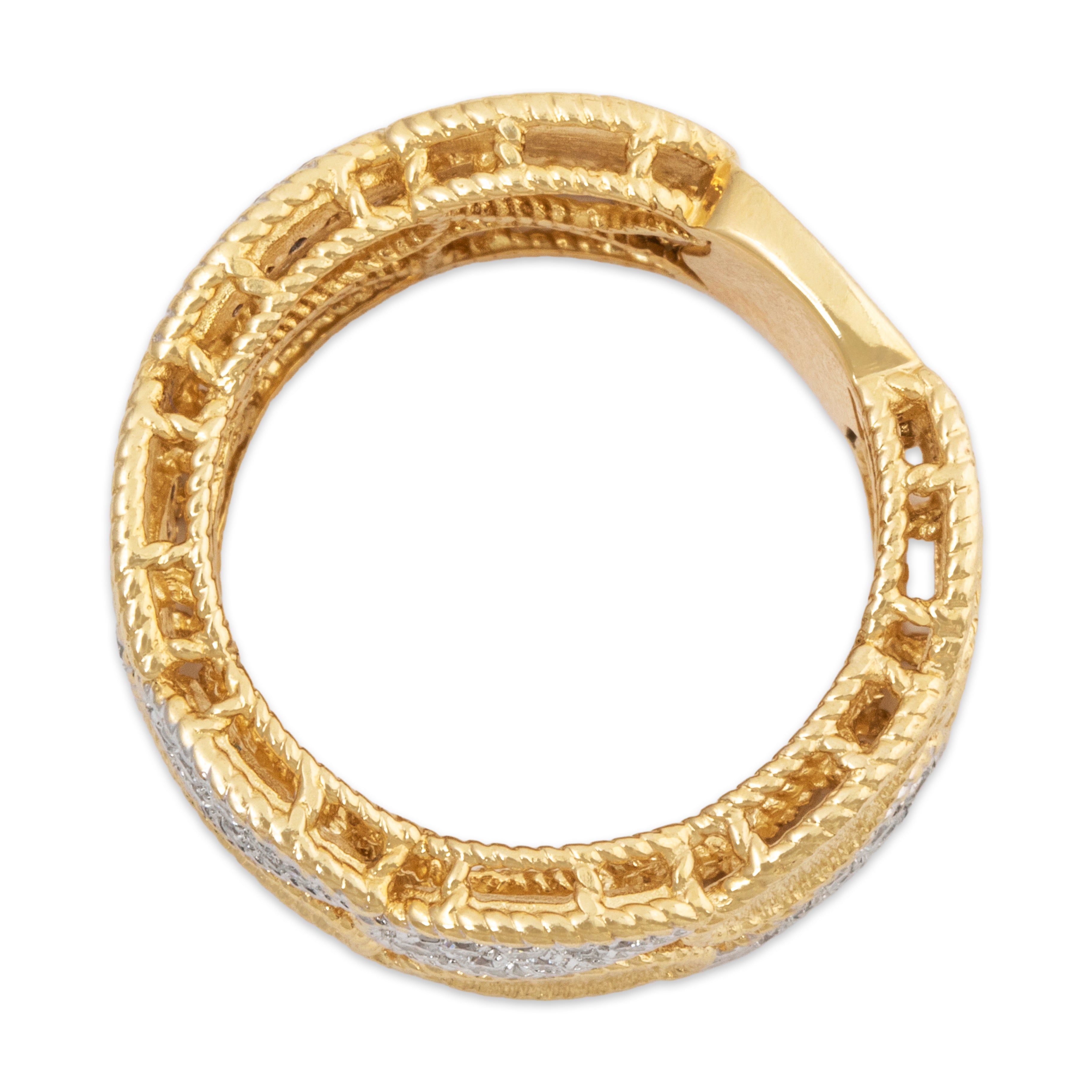 Vintage Heavy 14k Yellow Gold .43cttw Diamond Botanical Band Ring 7.00、mySite、hinf8tx79