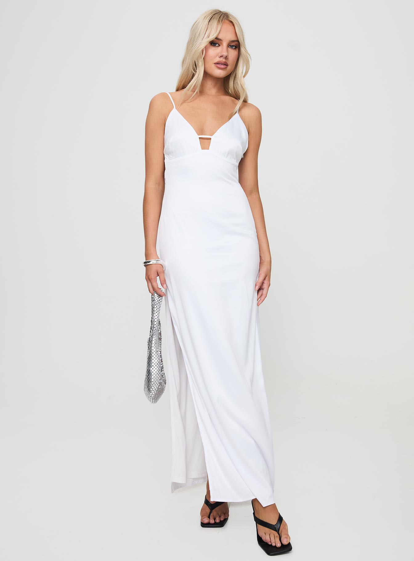 Atheria Maxi Dress White、mySite、solidvoid