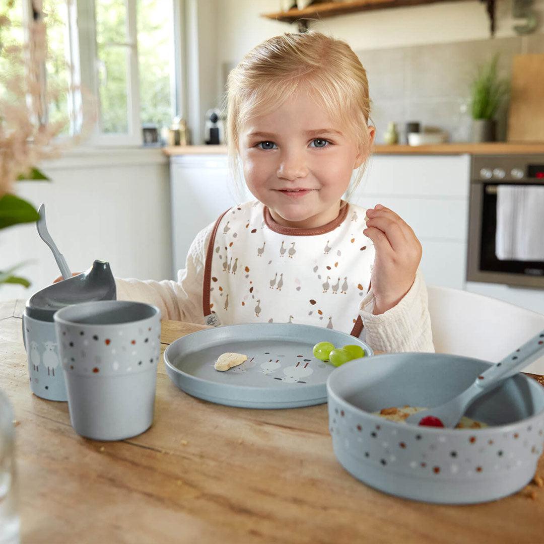  Lassig Dish Set - Blue - Tiny Farmer Sheep/Goose、mySite、merchandisen