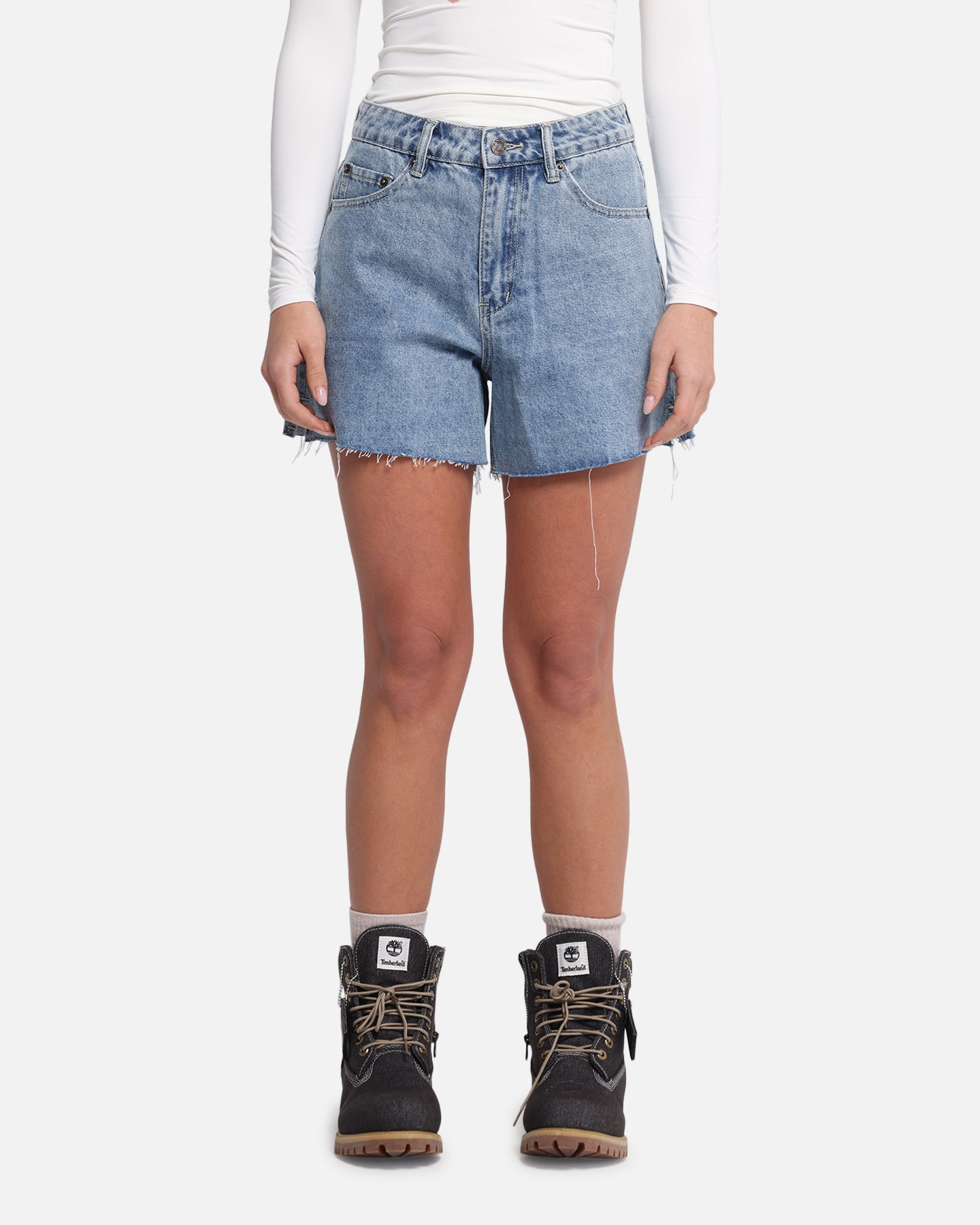 XXIII Women's High Cut A-Line Denim Shorts Blue Denim、mySite、zt4zffjzw