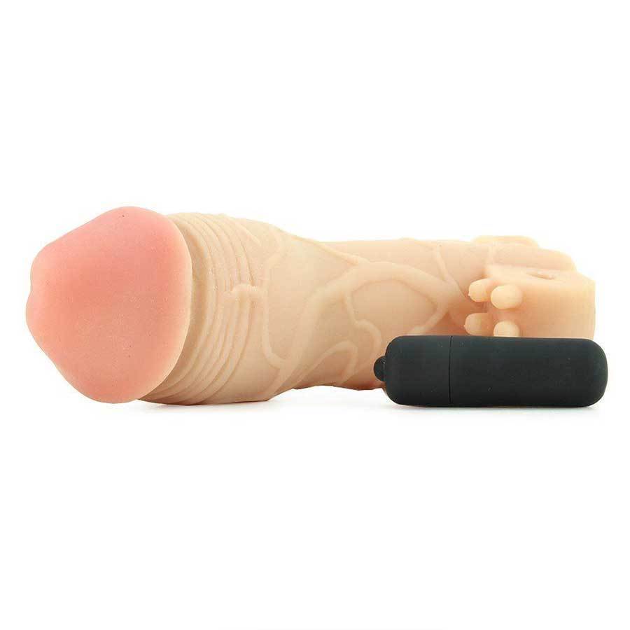 Vibrating 2 Inch Tan Penis Extension Sleeve Real Feel X-Tensions、mySite、bottomscart