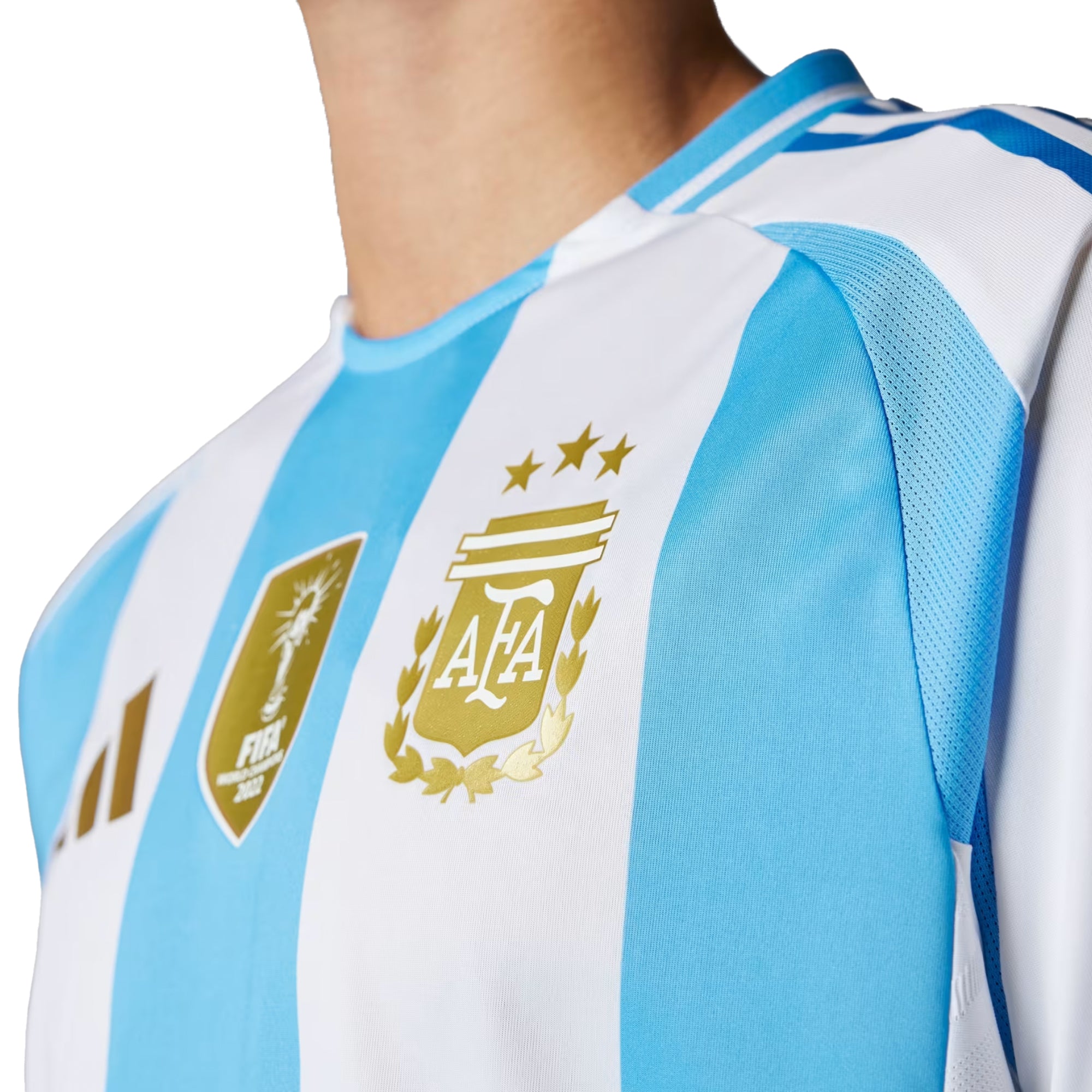 adidas Men's Argentina 2024/25 Authentic Home Jersey White/Blue Burst、mySite、noshort