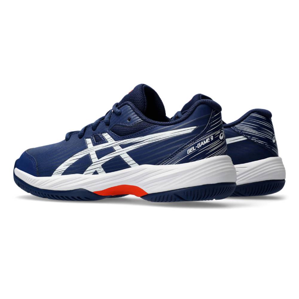 Asics Gel Game 9 GS Junior Tennis Shoe (Blue/White)