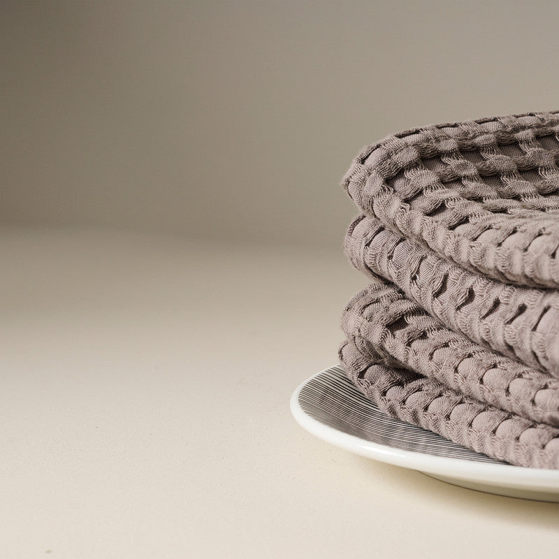 Cotton Bamboo Face Towel | Waffle | Ash、mySite、camillekostekn