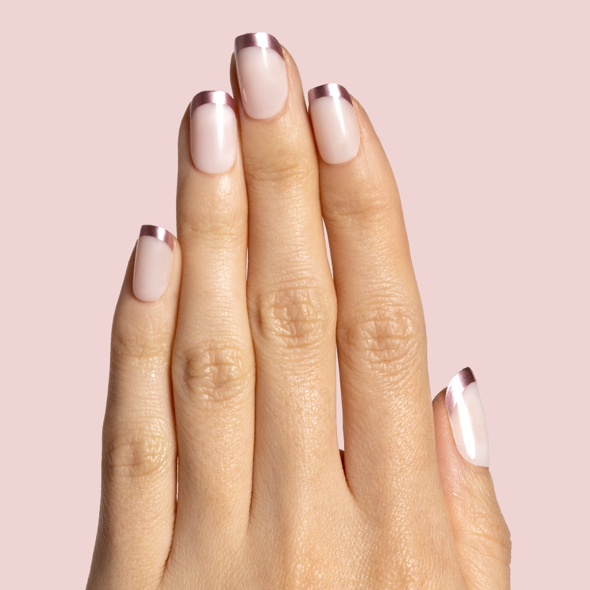 Metallic Matte French - Press-On | Short | Squoval - Part of Set、mySite、solidvoid