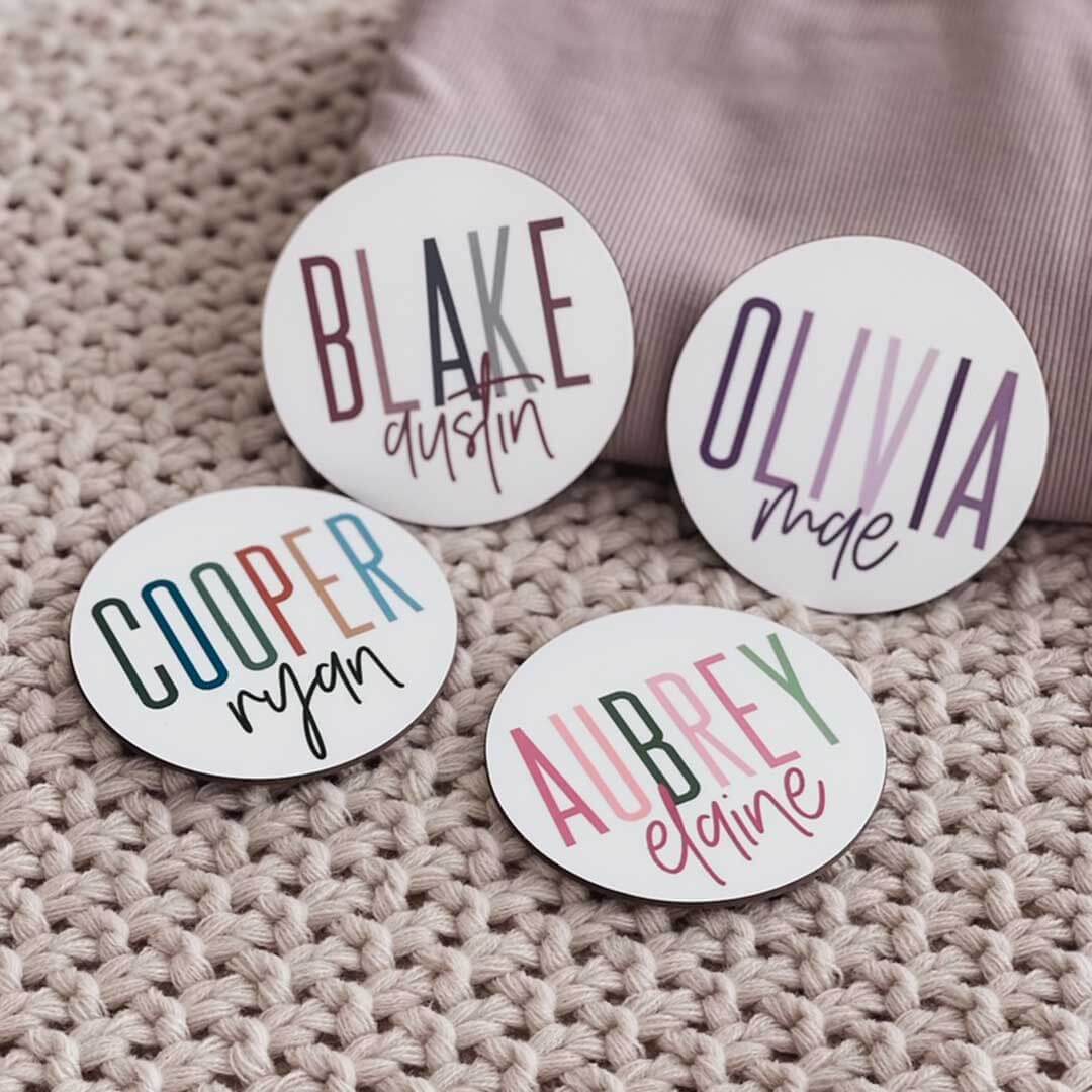  Personalized Color Block Baby Name Announcement、mySite、layawaytickets