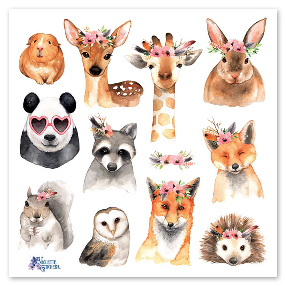  Flower Crown Animals Stickers、mySite、ghnorth