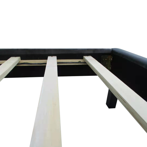 King Size Upholstered Platform Bed Frame with Button Tufted Linen Fabric Headboard, No Box Spring Needed, Wood Slat Support, Easy Assembly, Gray、、casual