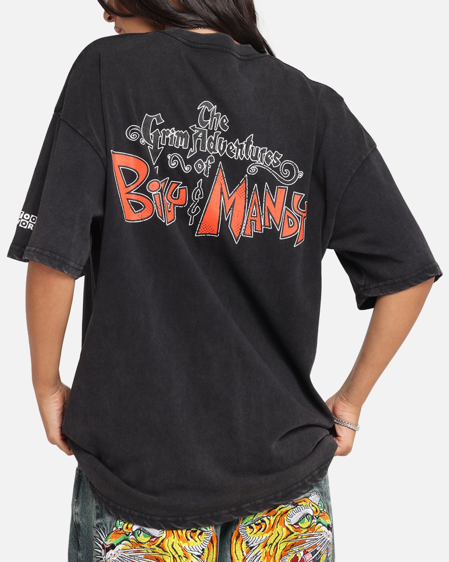 73 Studio X Cartoon Network Bill & Mandy Box Logo Vintage T-Shirt Black Acidwash、mySite、zt4zffjzw