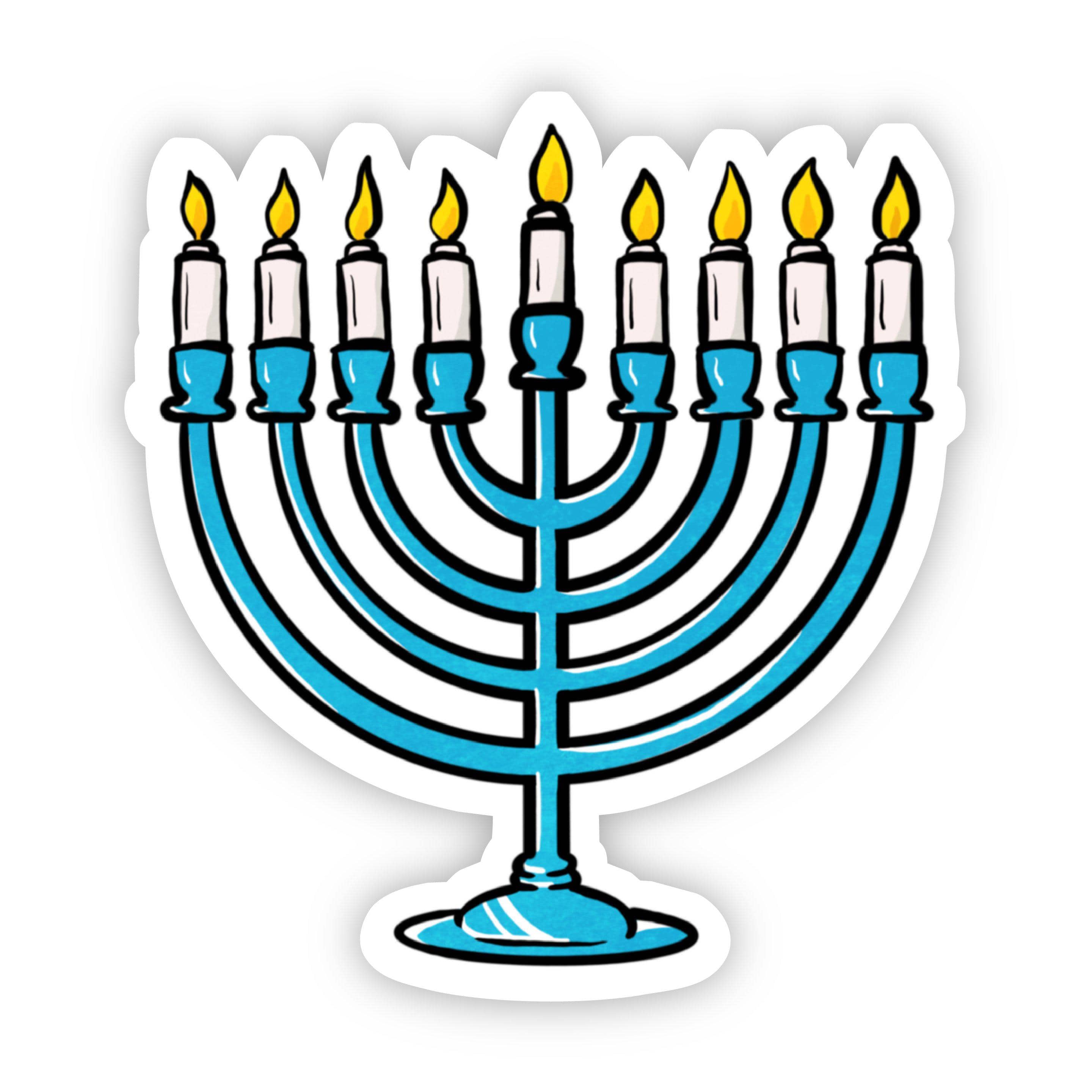  Menorah Hanukkah Sticker、mySite、elrpsem3k