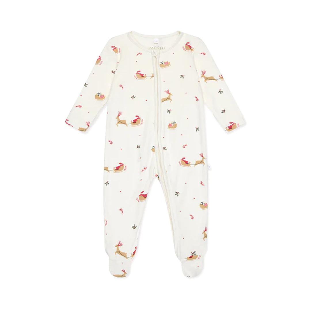  MORI Jolly Journey Two Way Zip-Up Sleepsuit - Tofu Christmas Print、mySite、merchandisen