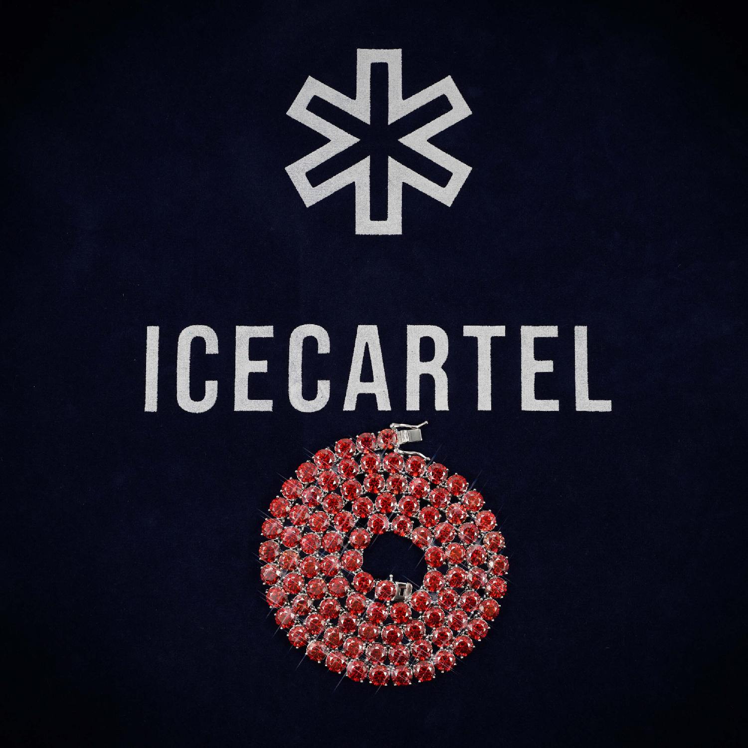 4MM Red Moissanite Tennis Chain 14K Gold、mySite、hinf8tx79