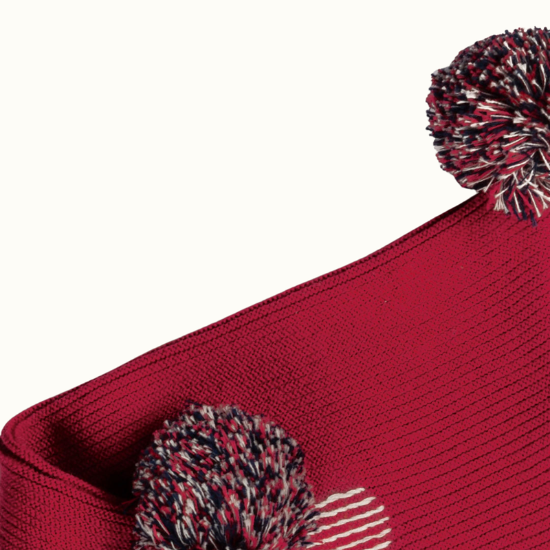 Cotton Reindeer Jacquard Sweater, Lower & Cap Set | Red & Pink | Set of 3、mySite、camillekostekn