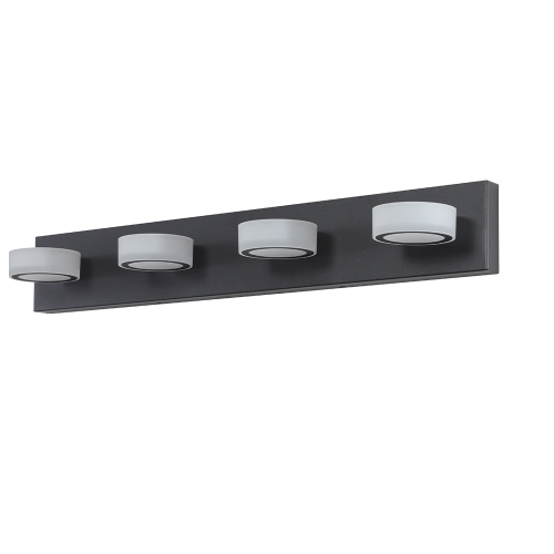 (Same as W1340110595/L2010) 45" Modern 6-Light LED Vanity Light, Sleek Black Bathroom Wall Light Fixture for Mirror, Shower, and Bathroom Decor、、eastwooduniform