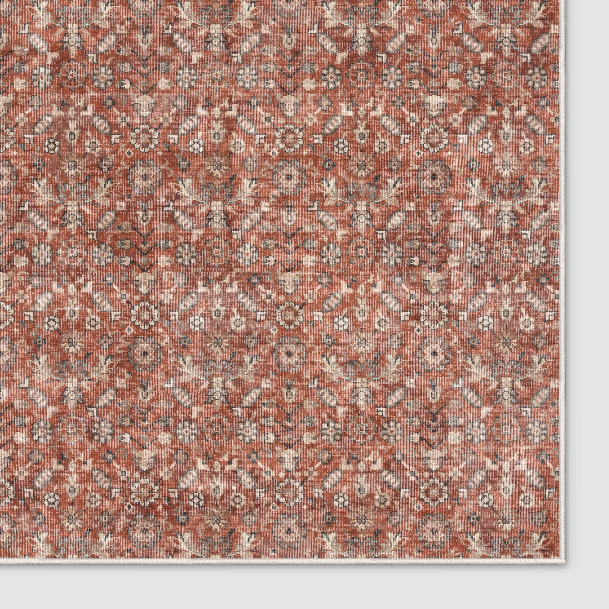 Hilda Vintage Custom Rug - Flat-Pile, Personalized Sizes, Easy Maintenance、mySite、gigharbornorthrealestate