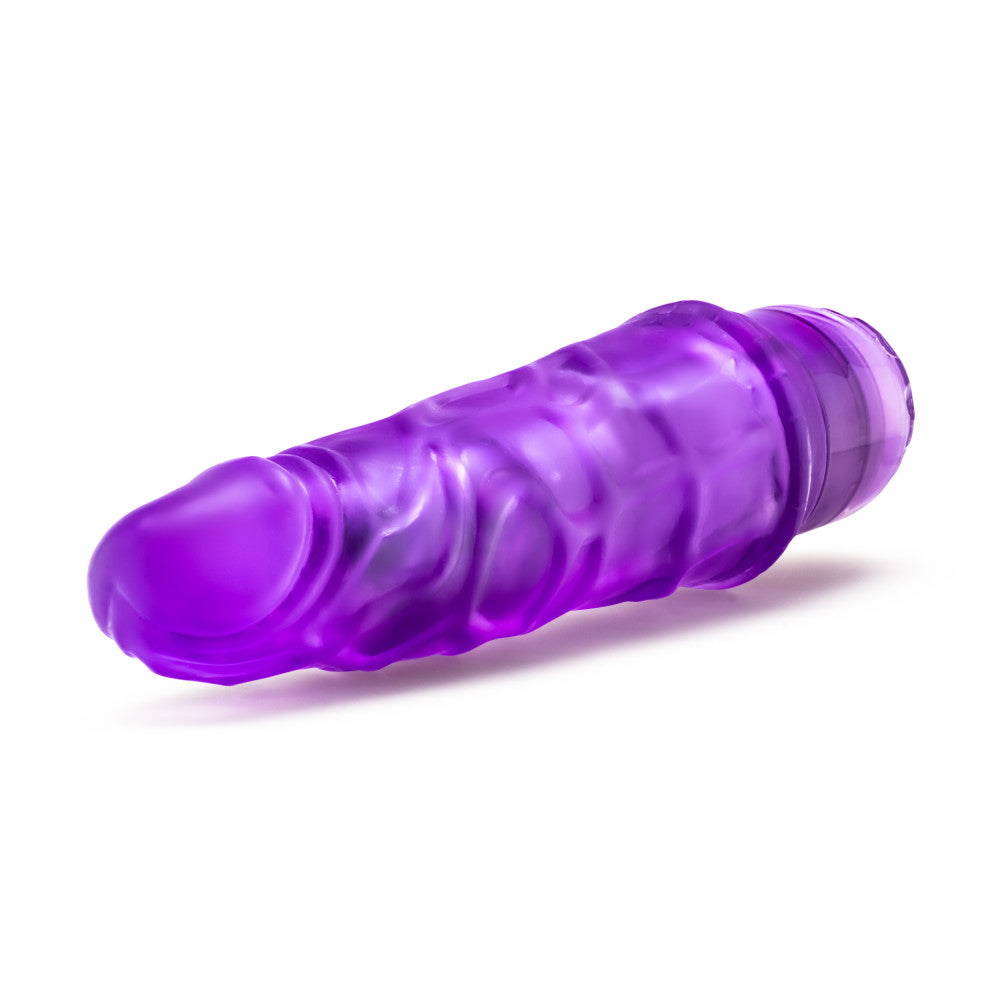 B Yours By Blush® | Vibe #3 Realistic Purple 7.25-Inch Long Vibrating Dildo、mySite、bottomscart