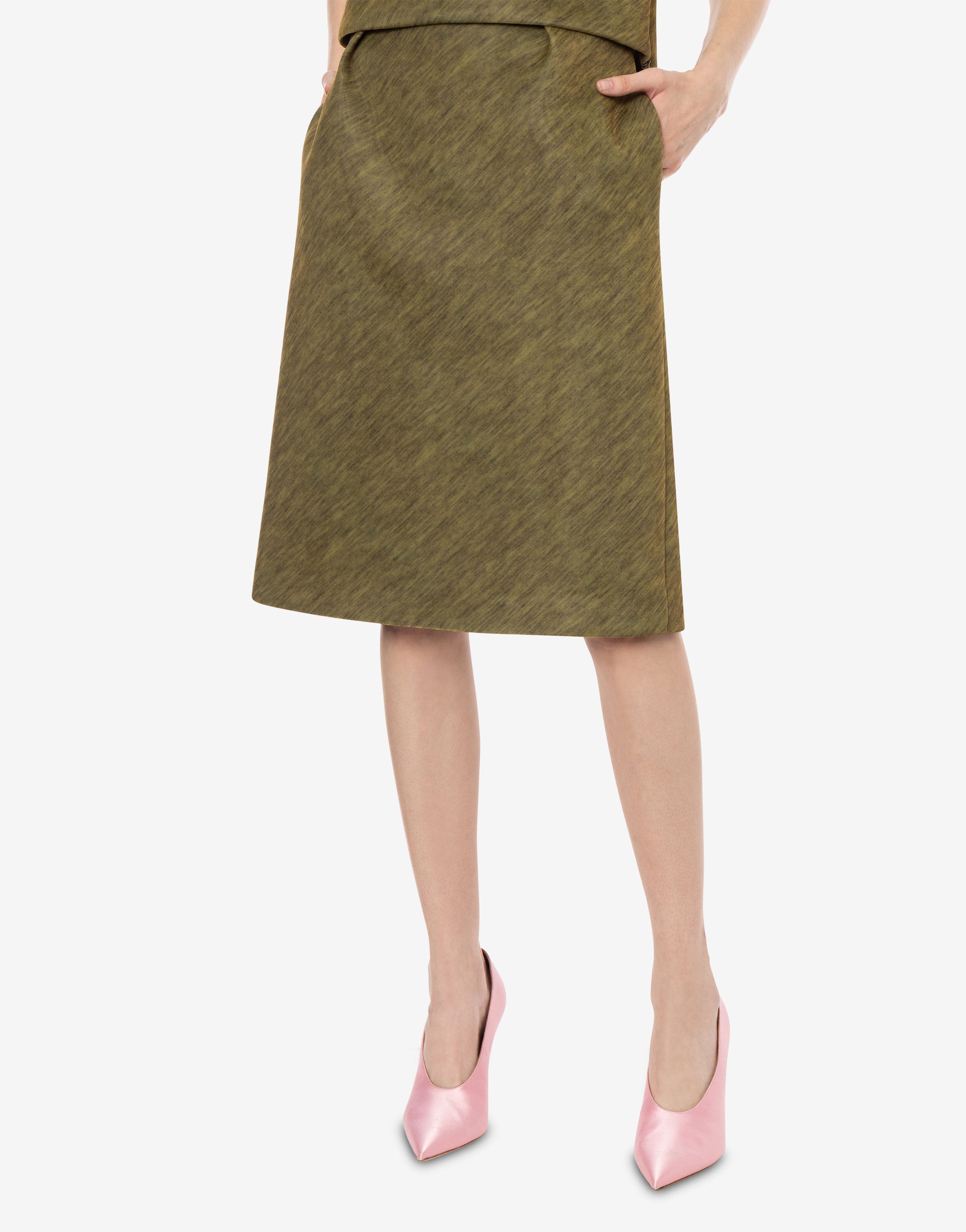 Gonna midi in scuba stampato、mySite、aoinhome