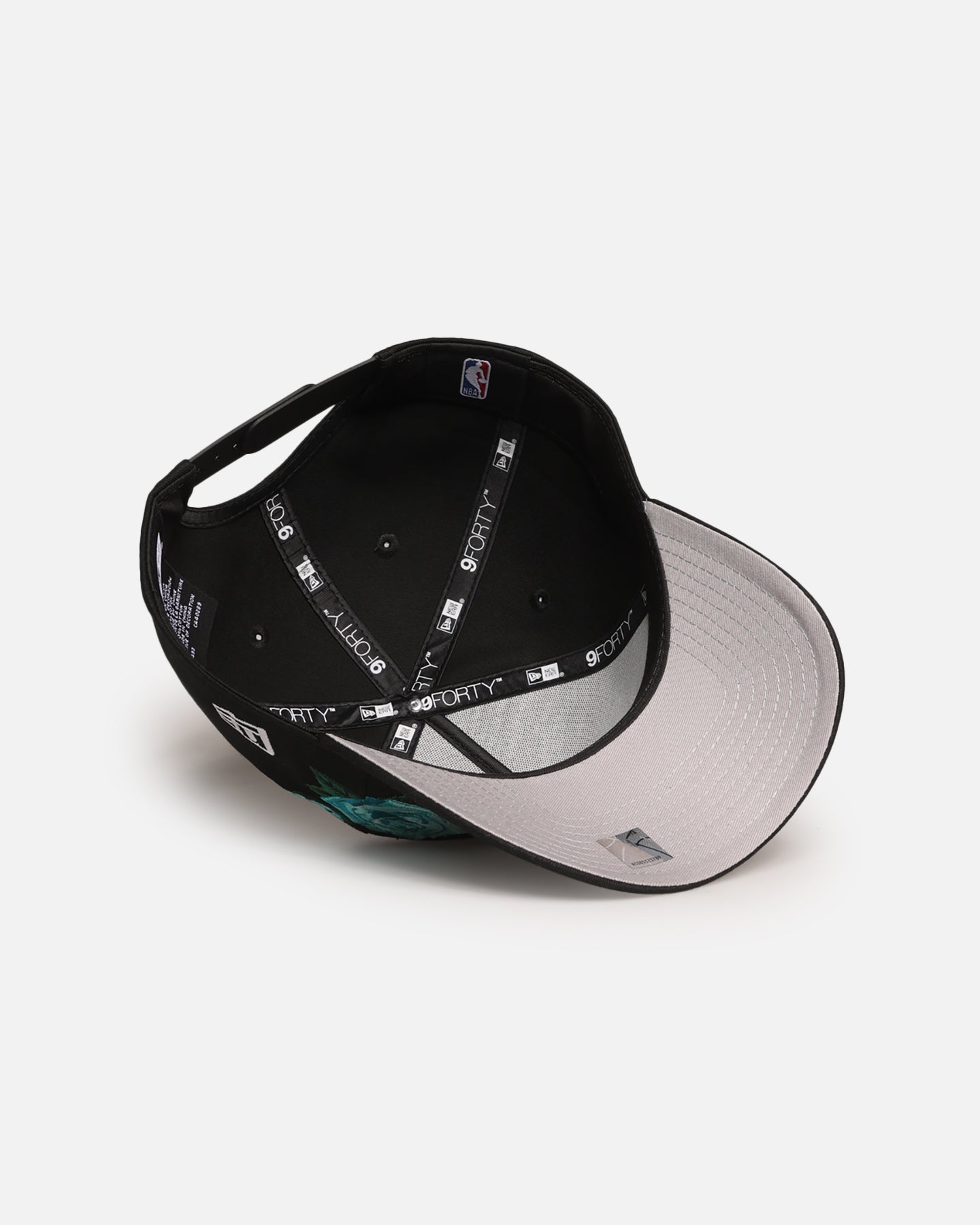 New Era Los Angeles Lakers 'Aqua Rose Embroidery' 9FORTY A-Frame Snapback Black/Aqua、mySite、zt4zffjzw