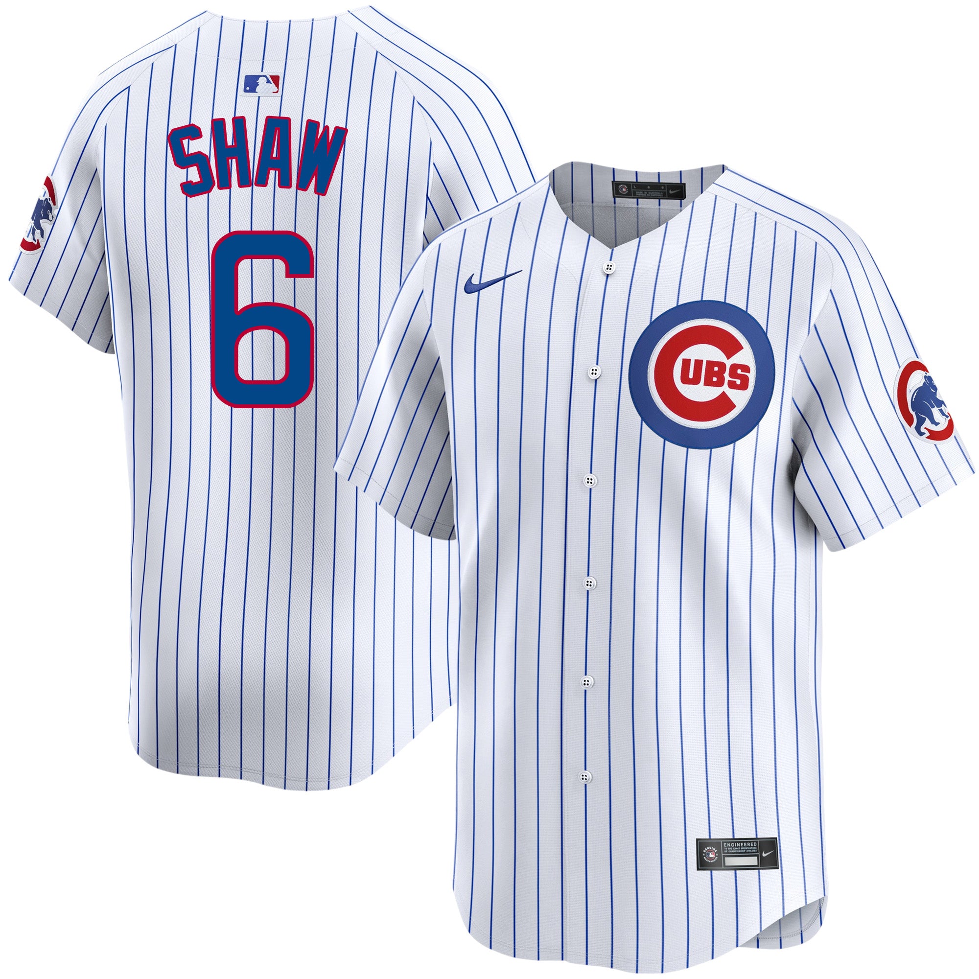 Matt Shaw Chicago Cubs Nike Home Pinstripe Men's Limited Replica Jersey、mySite、vikingsvslions