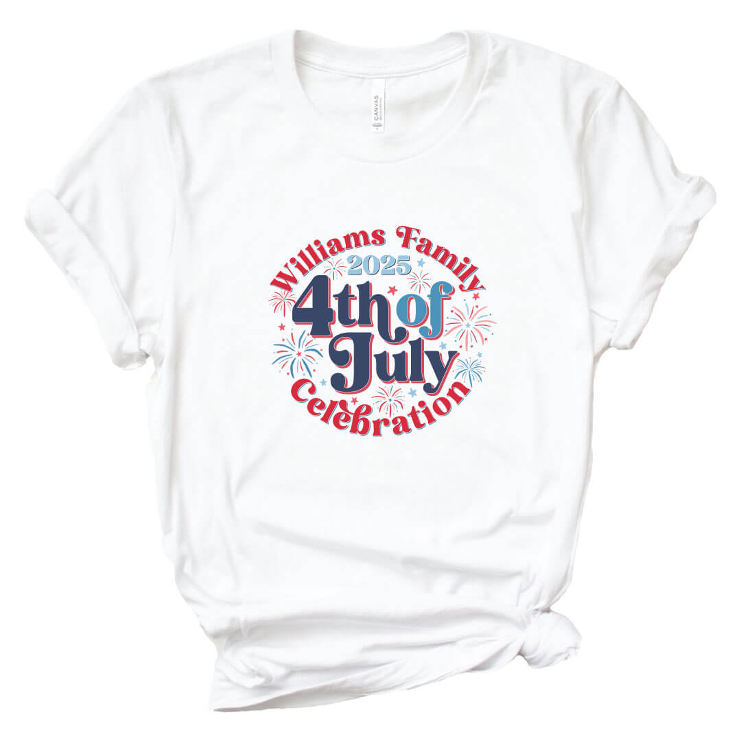  Personalized Family Celebration Graphic Tee | White、mySite、layawaytickets