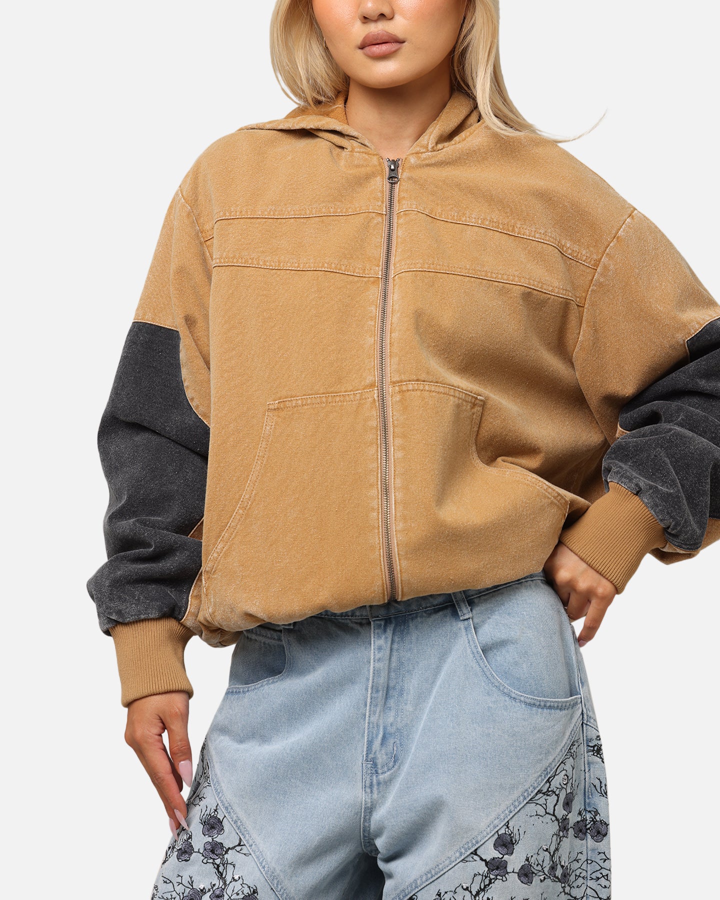 Saint Morta Hooded Workwear Jacket Tan/Black、mySite、zt4zffjzw