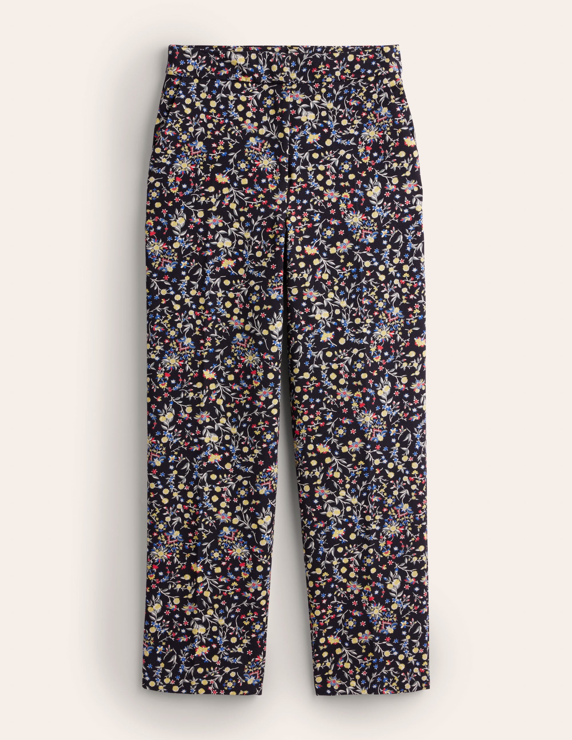  Bi-Stretch Tapered Trousers-Black, Wildflower Paisley、mySite、ashleygrahame