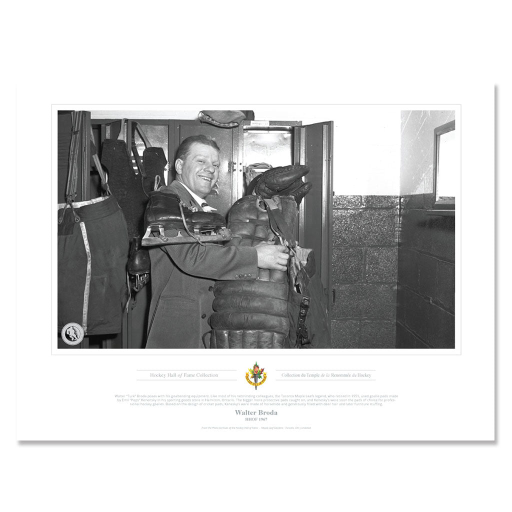 Toronto Maple Leafs Memorabilia - 1967 Walter Broda Black & White Classic - 12 x 16 Print