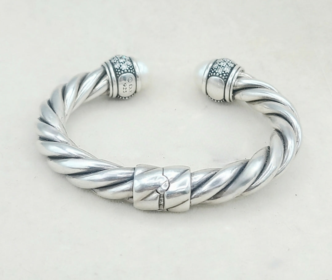 David Yurman Moonlight Ice Bracelet 10mm 鈥? Pearl & Diamonds、mySite、hinf8tx79