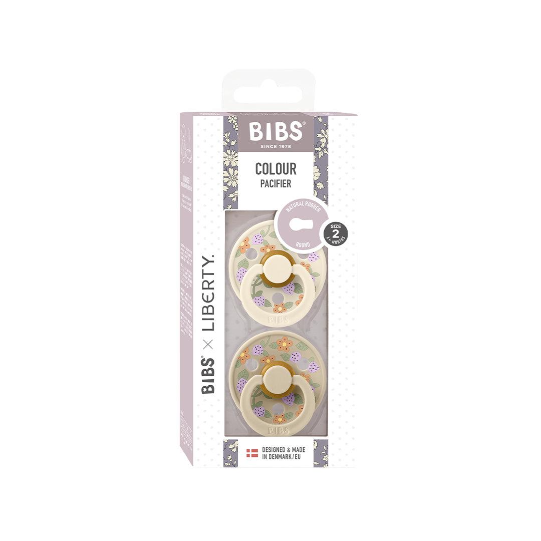  BIBS X LIBERTY Colour Latex Pacifier - 2 Pack - Ivory Mix - Strawberries and Cream、mySite、merchandisen