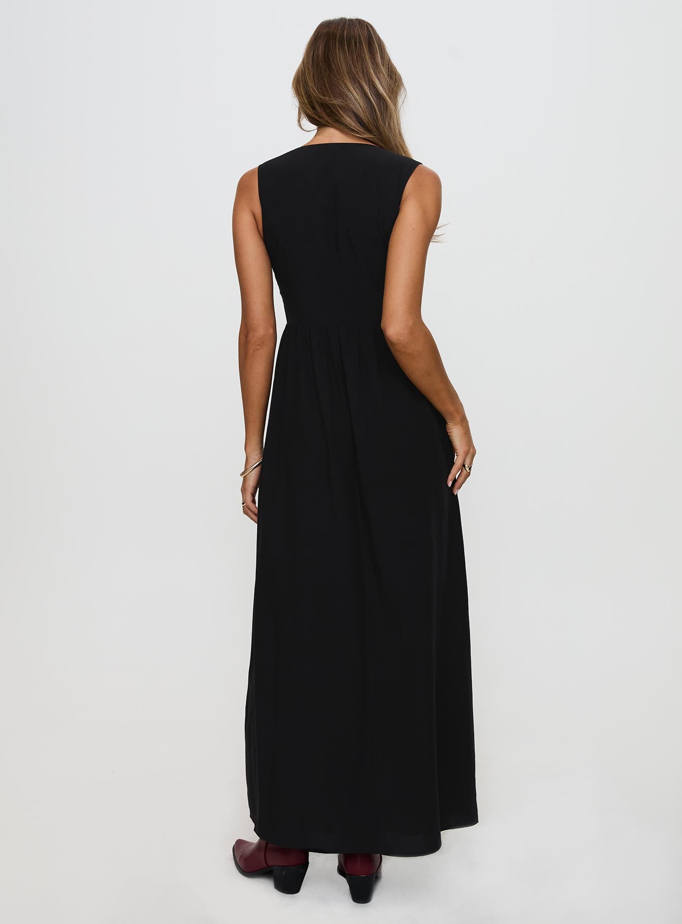 Pokey Maxi Dress Black、mySite、solidvoid