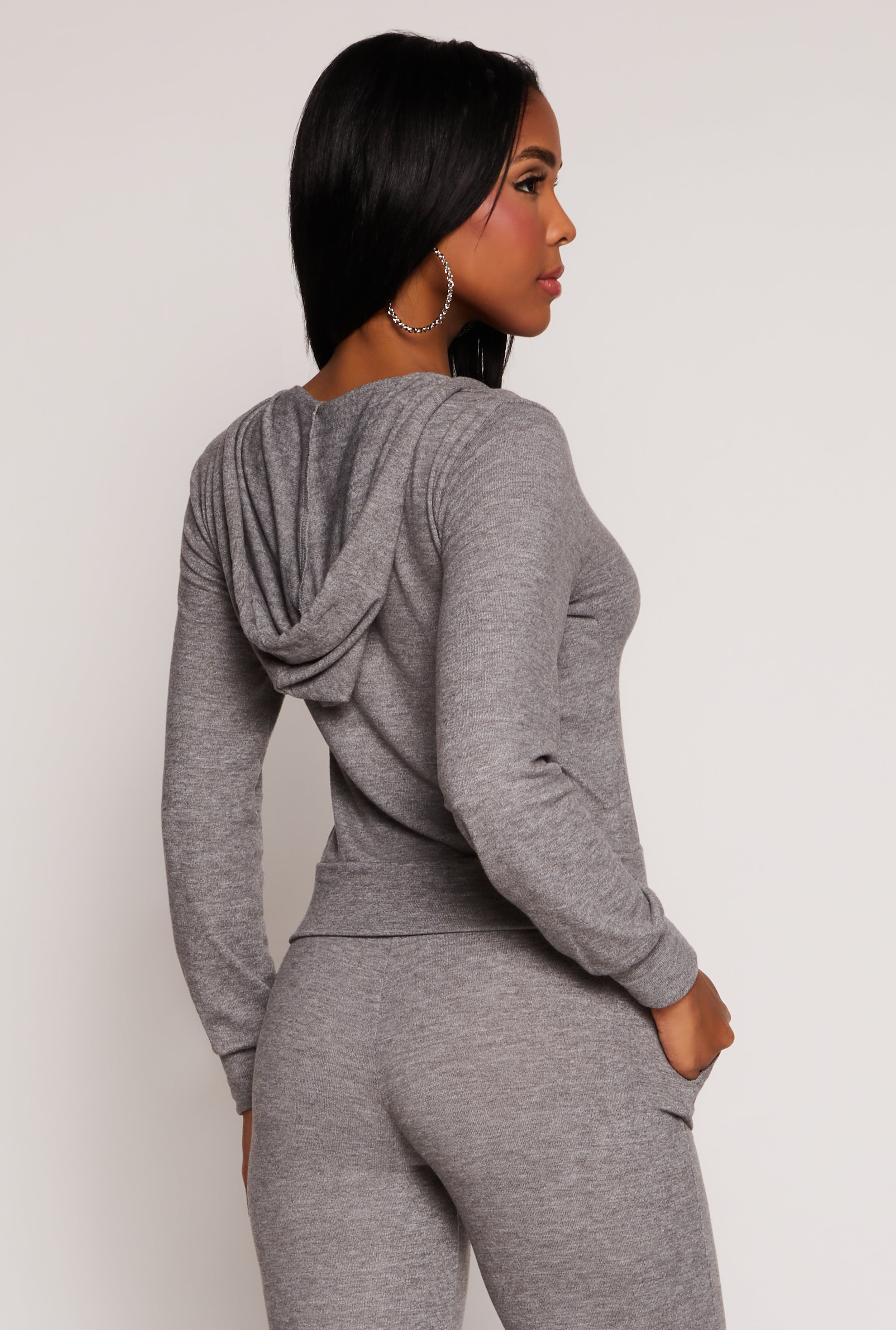 Daisy Brushed Knit Zip Front Hoodie、mySite、camillekostekn