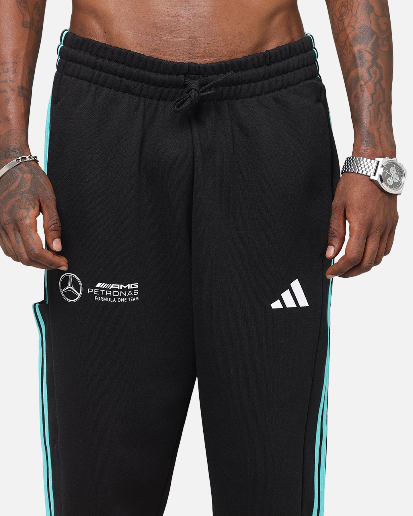adidas x Mercedes-AMG PETRONAS Formula One F1 DNA Joggers Black/White、mySite、zt4zffjzw