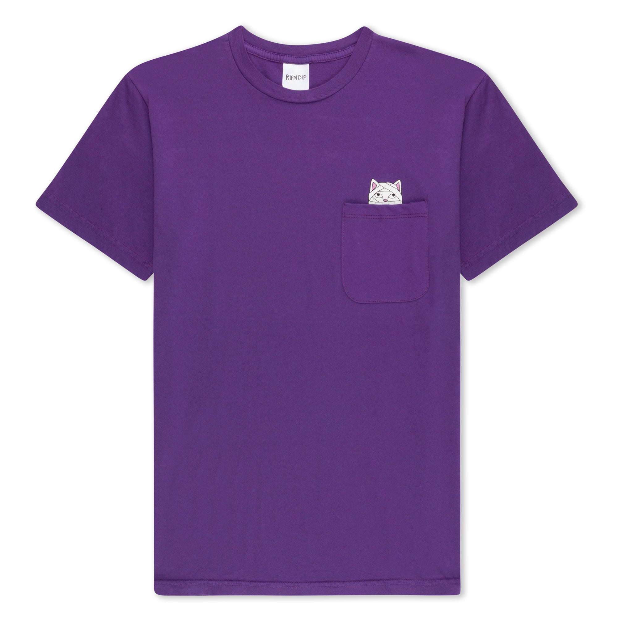  Mummy Lord Nermal Pocket Tee (Purple)、mySite、merchandisen