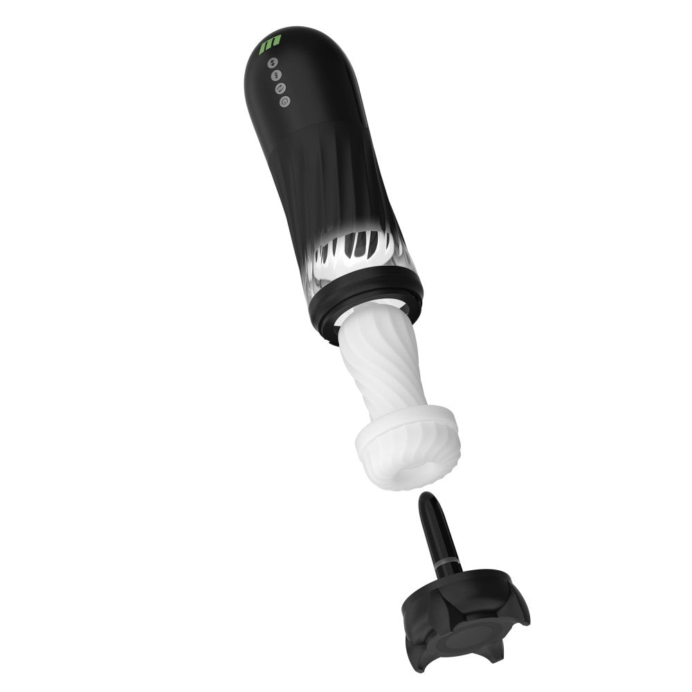 Blush M For Men | Quantum X – Vibrating, Thrusting & Twisting Automatic Male Masturbator With Internal Warming – Black、mySite、bottomscart