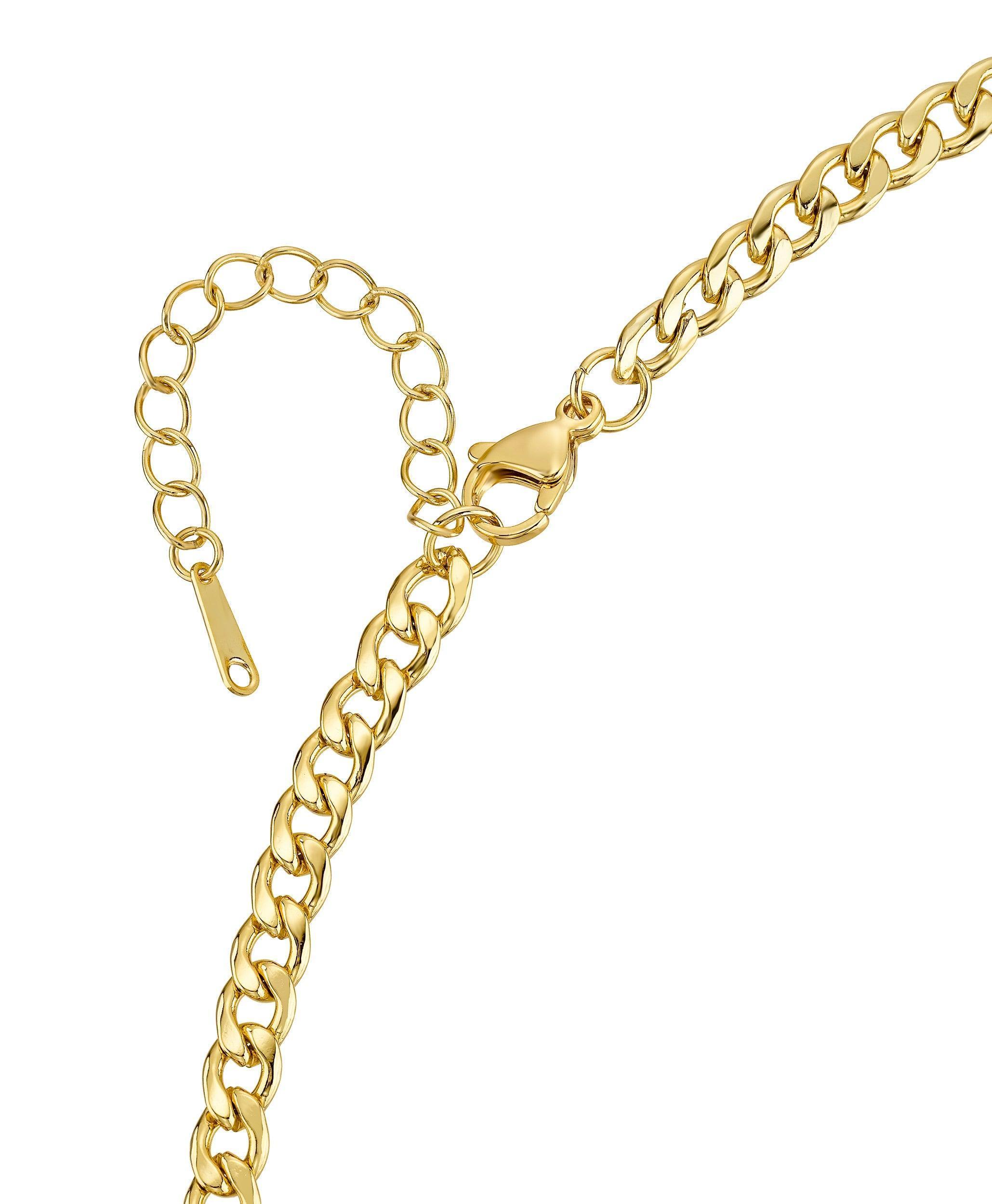  Bold Letters Necklace 18ct Gold Vermeil