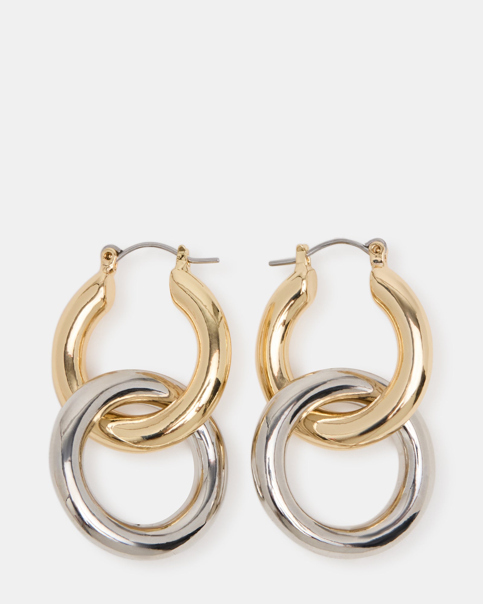 TWO-TONE HOOP EARRINGS SILVER MULTI、mySite、gtrtttuynbv